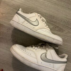 Nike White and Silver Air Force’s